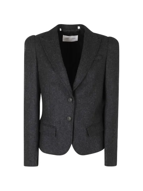 7 For All Mankind puff-shoulder single-breasted blazer