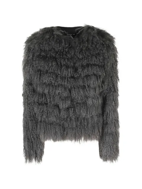 Federica Tosi curly lamb fur blouse
