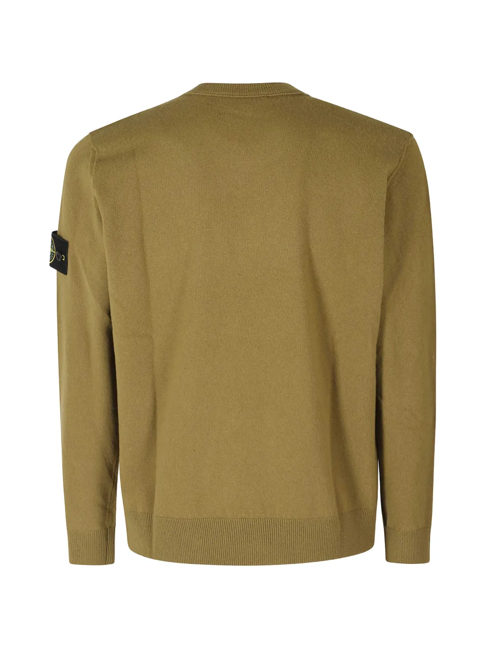 Stone Island 5100021 wollen trui met logo-patch Groen