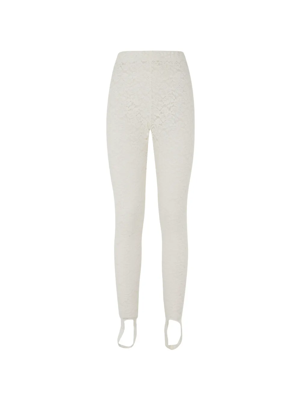 HERSKIND Broek met kanten patroon en voetbandjes Beige