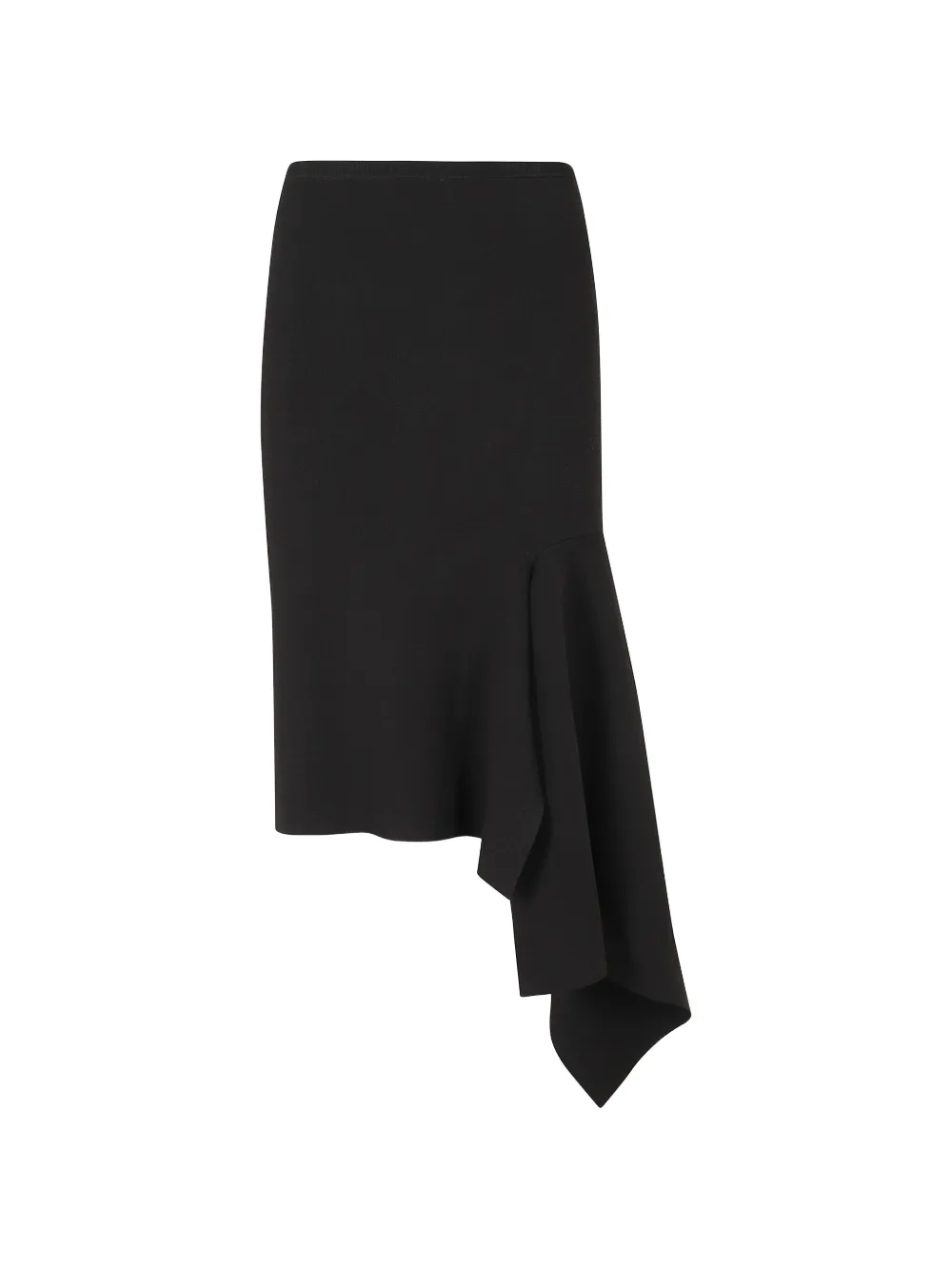 Essentiel Antwerp asymmetric ruffled midi skirt - Noir Essentiel Antwerp asymmetric ruffled midi skirt - Noir