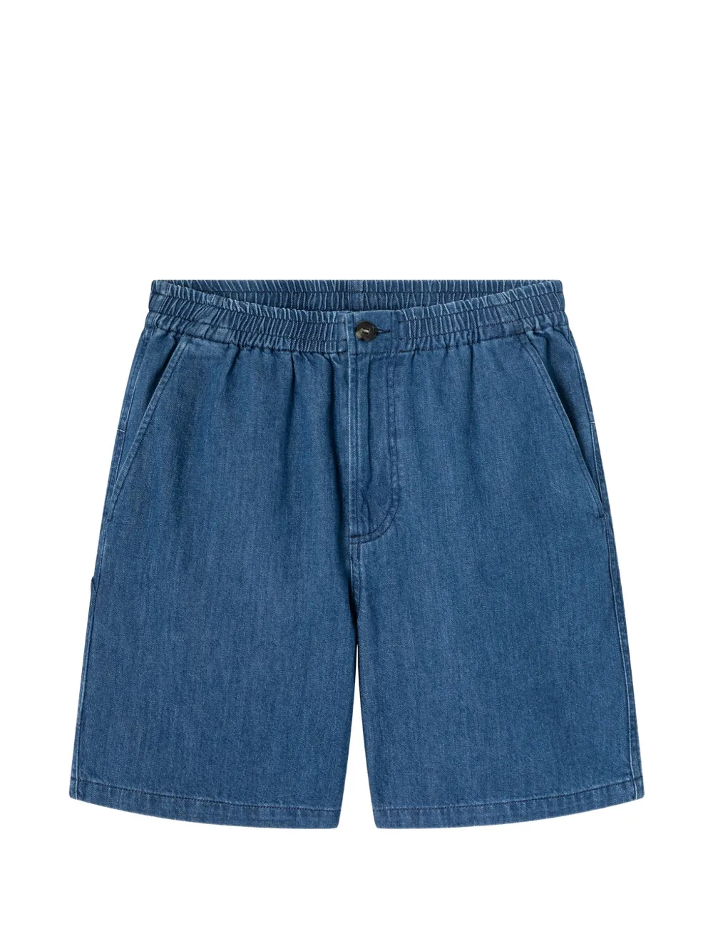 A.P.C. pleated elasticated-waist shorts - Blu