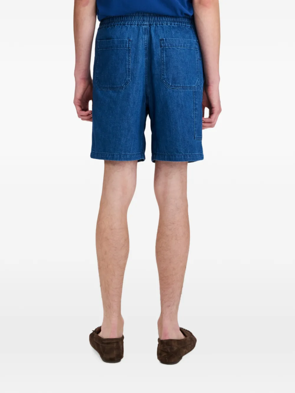 A.P.C. Geplooide shorts met elastische taille Blauw