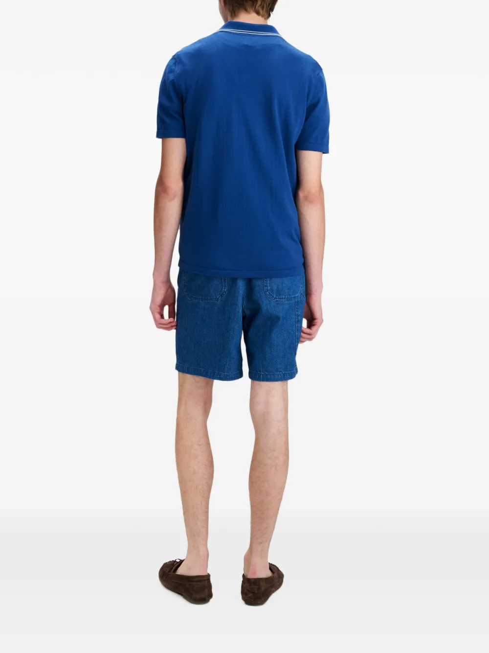 A.P.C. Geplooide shorts met elastische taille Blauw