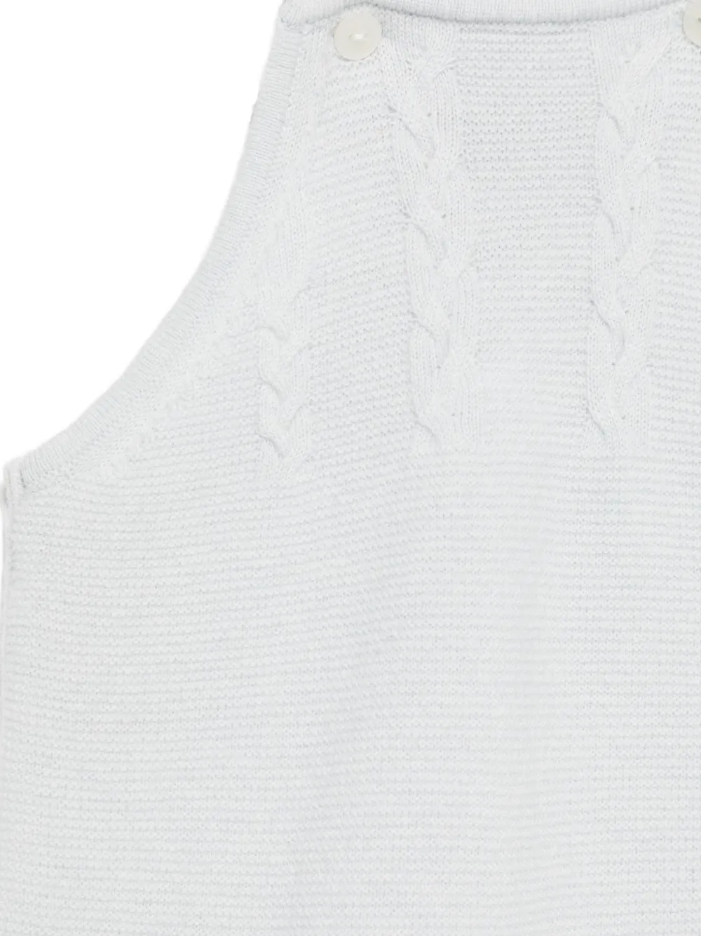 Tartine Et Chocolat cable-knit cross-strap rompers Blauw