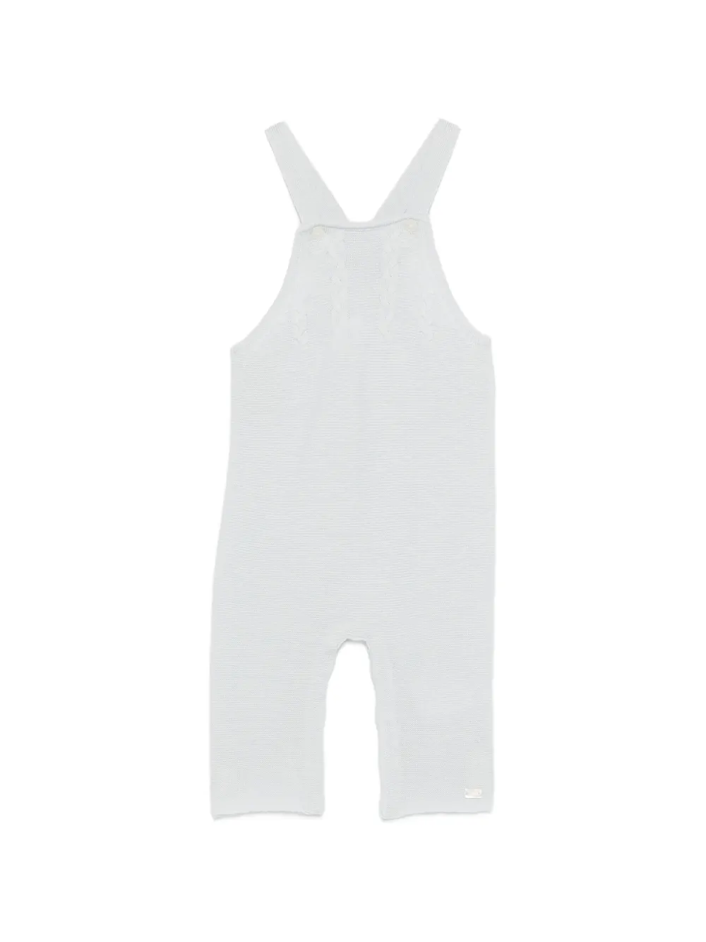 Tartine Et Chocolat cable-knit cross-strap rompers - Blu