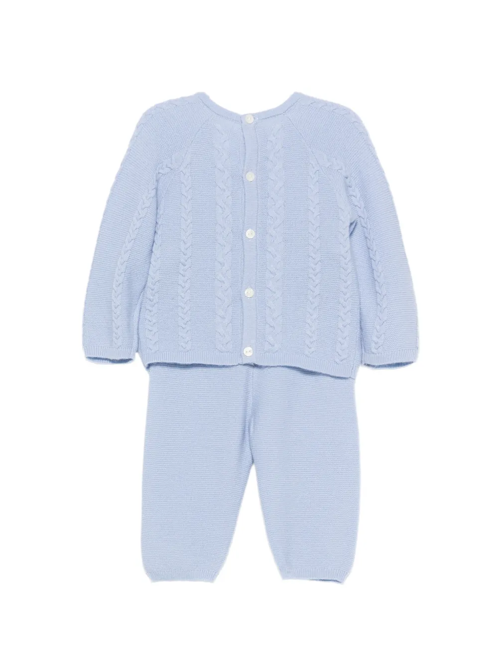 Tartine Et Chocolat Kabelgebreide trui en broek Blauw