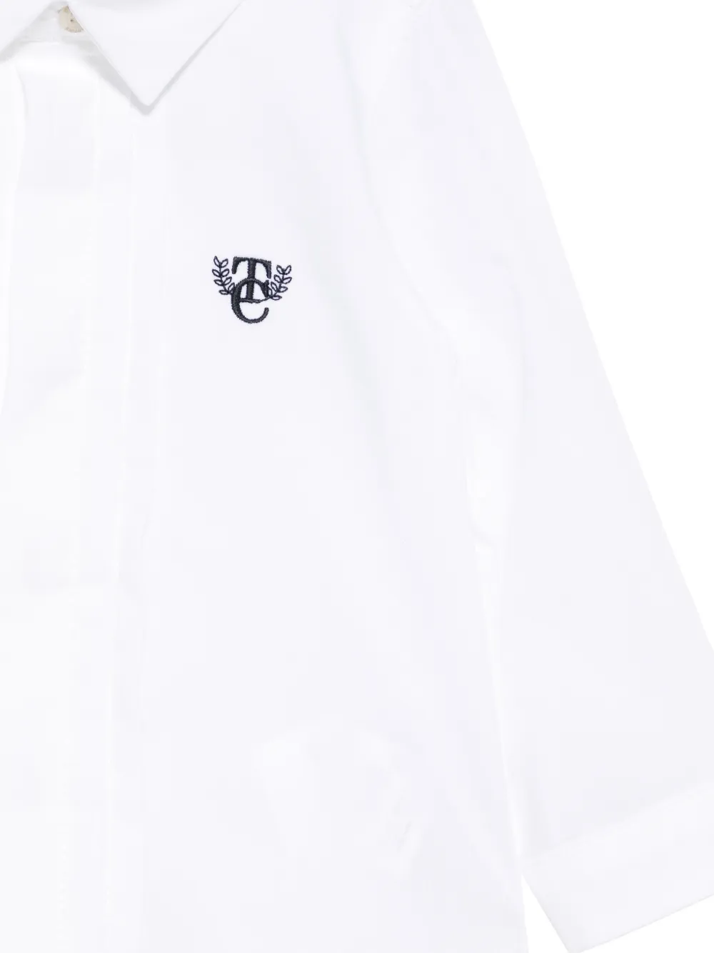 Tartine Et Chocolat Shirt met geborduurd logo en verborgen knoopsluiting Wit