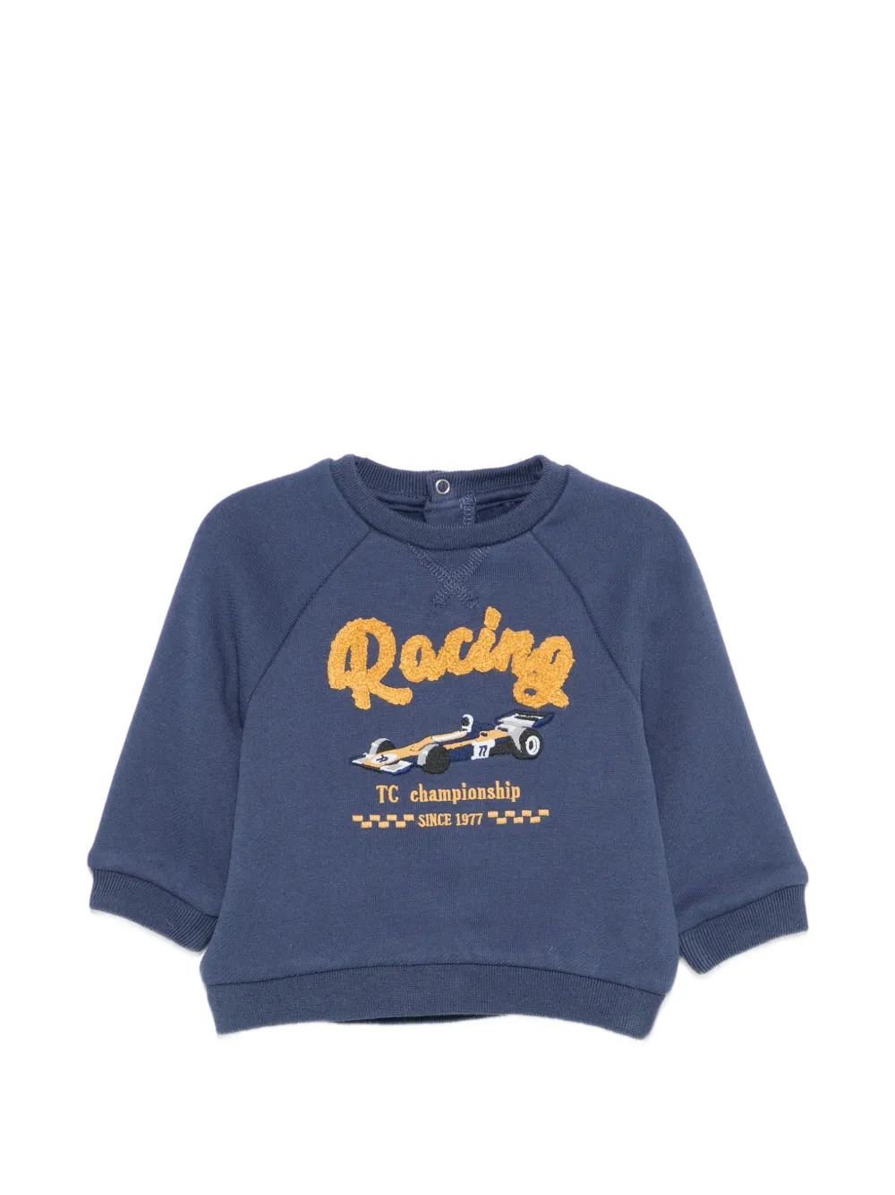 Tartine Et Chocolat embroidered raglan-sleeve sweatshirt - Blu