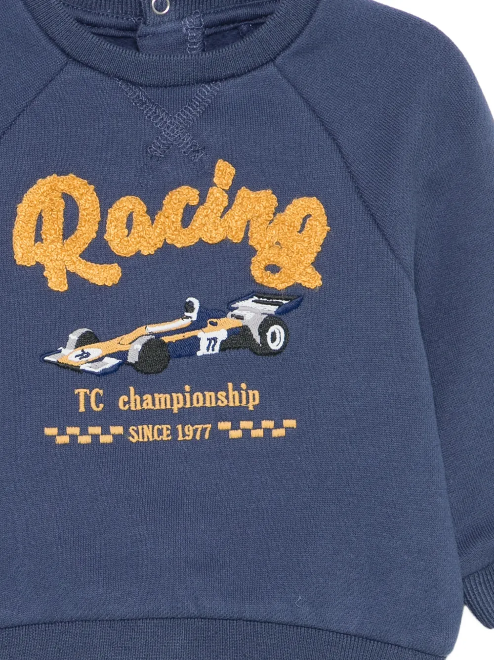 Tartine Et Chocolat embroidered raglan-sleeve sweatshirt Blauw