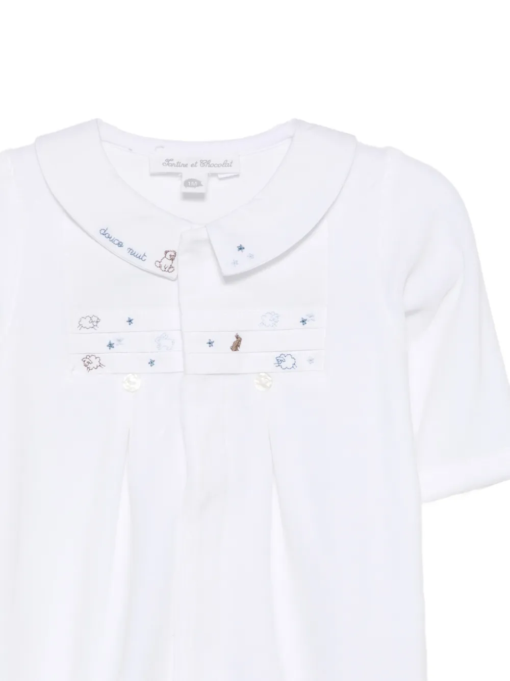 Tartine Et Chocolat Pyjama met Peter Pan kraag Wit