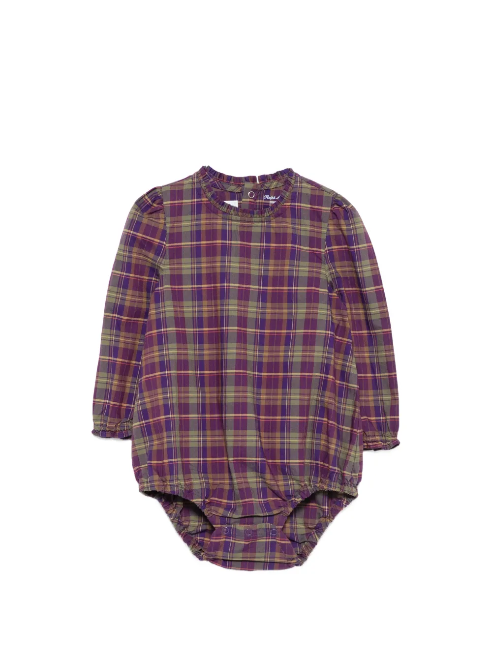 POLO RALPH LAUREN KIDS Polo Bear corduroy pinafore dress set Paars