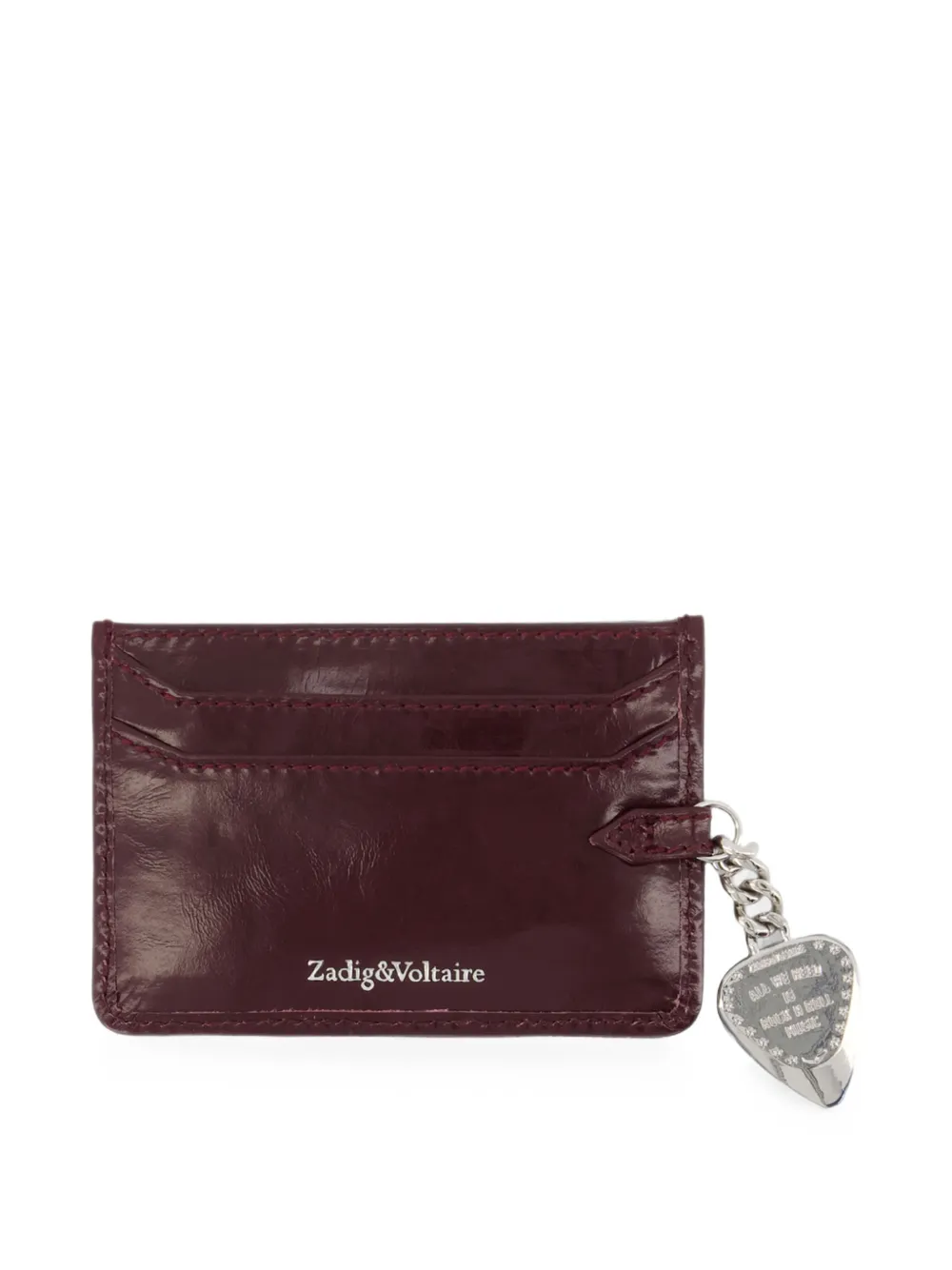 Zadig&Voltaire Sunny Pass vintage patent card holder Rood