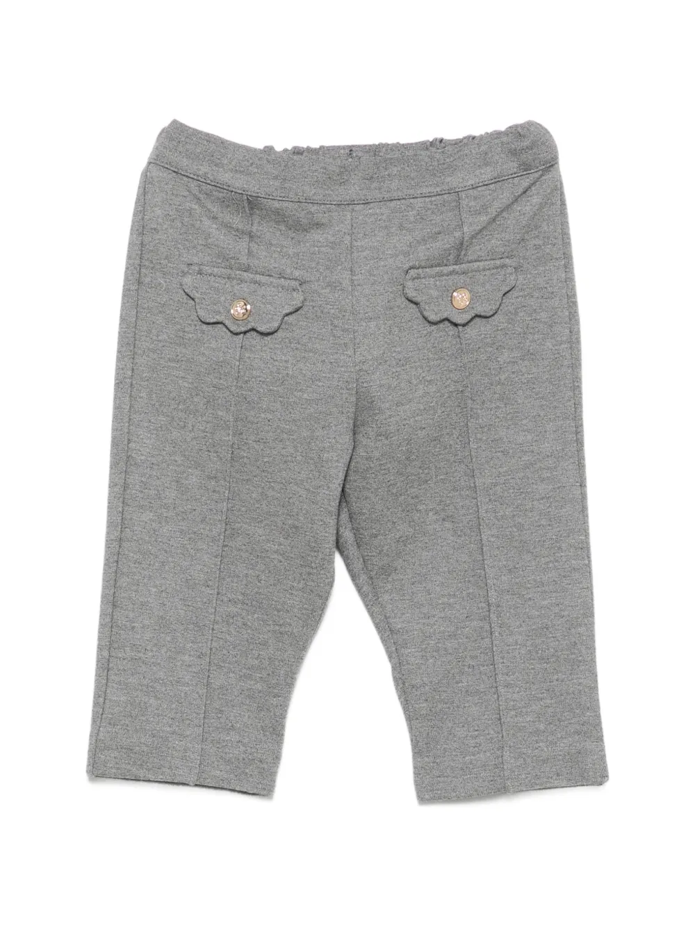 Tartine Et Chocolat scalloped-trim trousers - Grigio