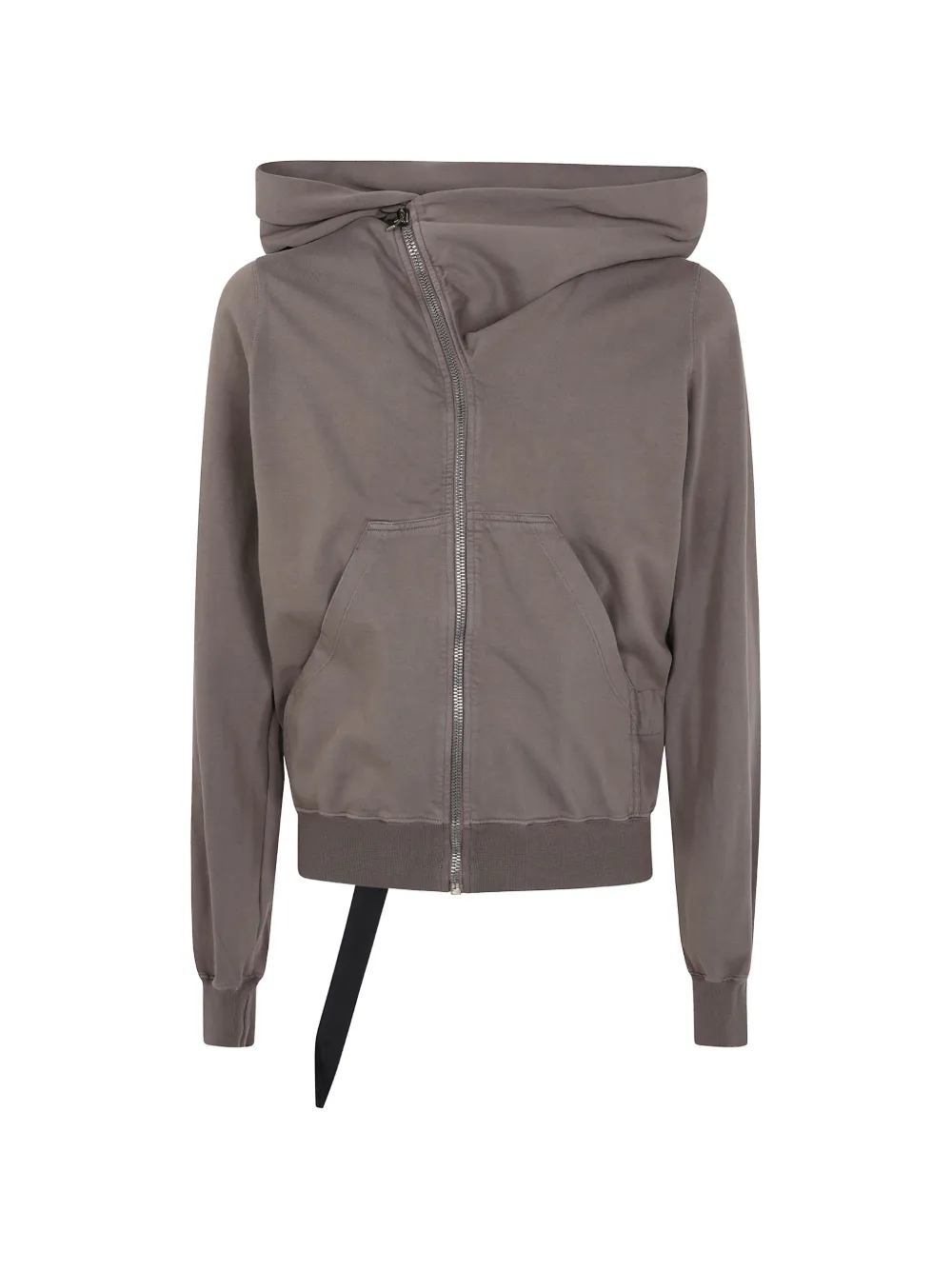 Rick Owens DRKSHDW Mountain asymmetric-zip hoodie Grijs
