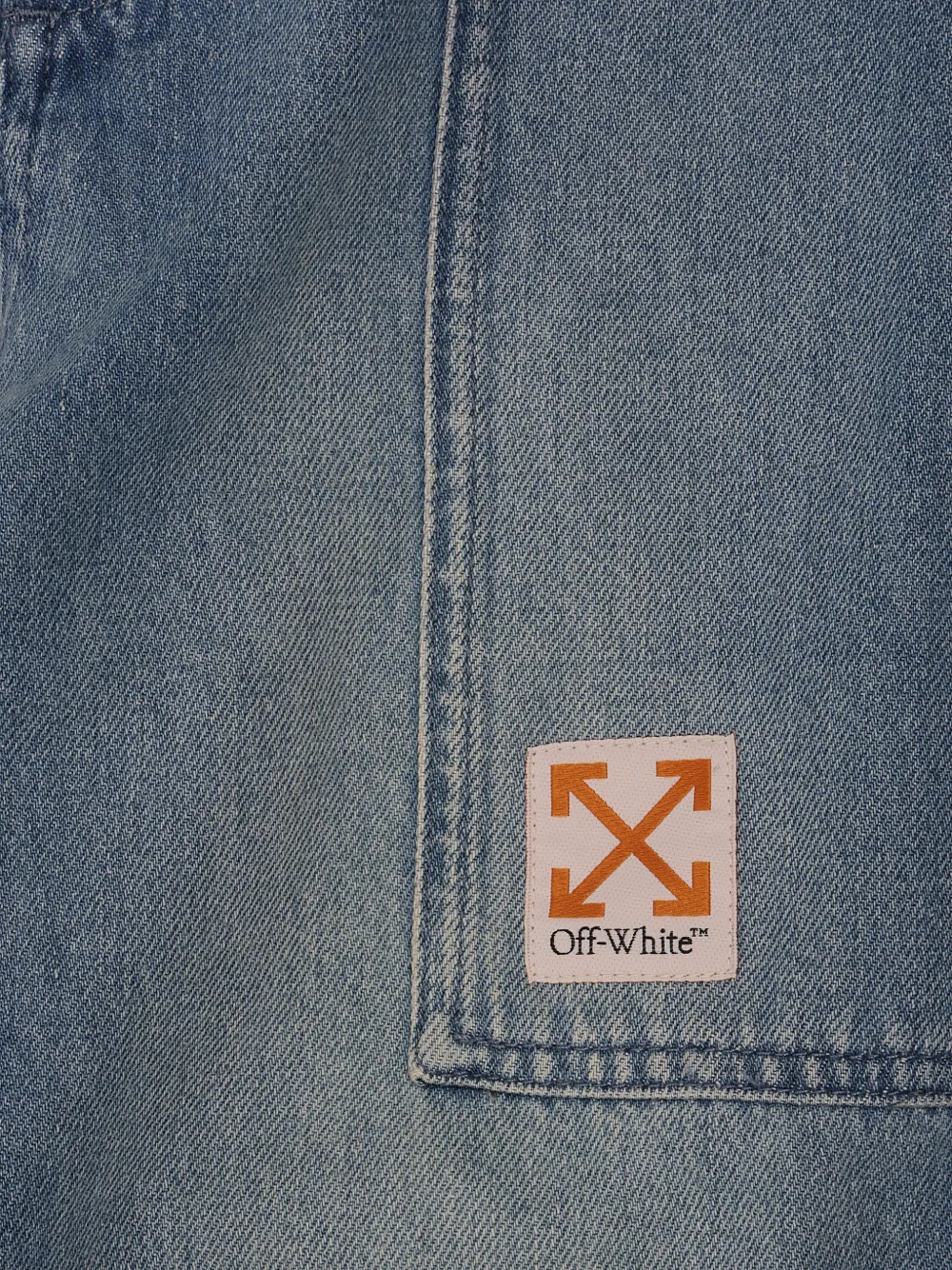 Off-White Kids Cargobroek met Arrow-patch Blauw
