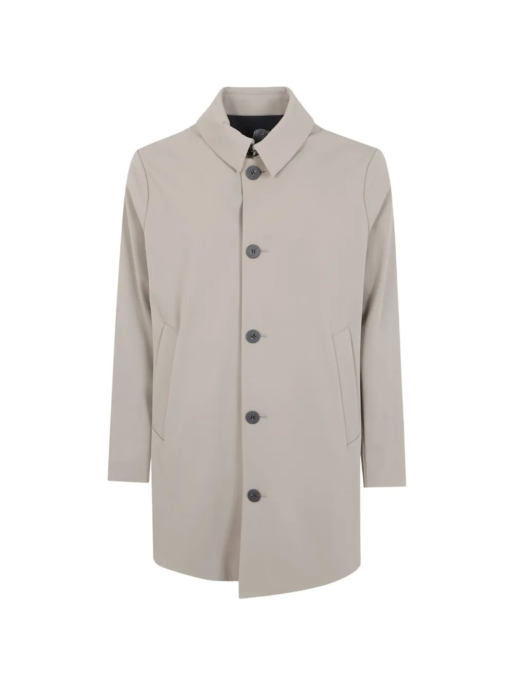 RRD Surflex Winter Soft Touch Thermo logo-patch button-up coat | Neutrals | Image 1