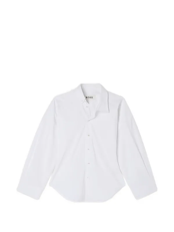 Róhe Drop-shoulder Button-up Shirt in White