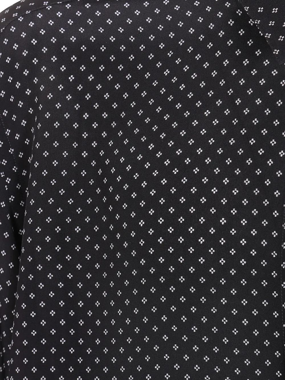 TOM FORD Zijden overhemd met geometrische print Zwart