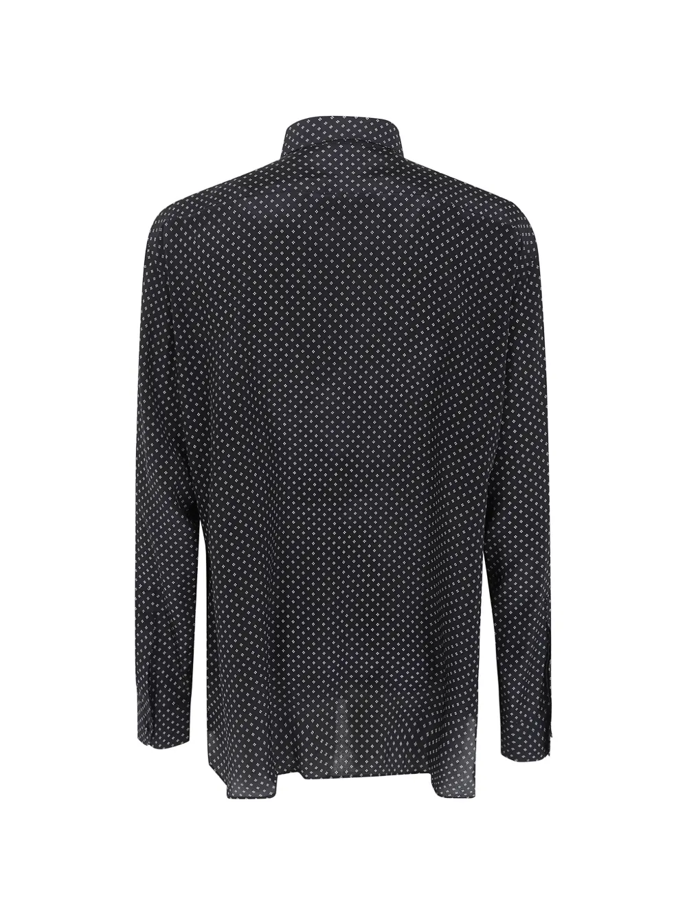 TOM FORD Zijden overhemd met geometrische print Zwart