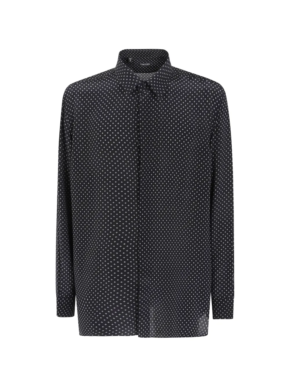 TOM FORD geometric-print silk shirt - Nero