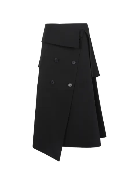 Róhe double-breasted asymmetric midi skirt