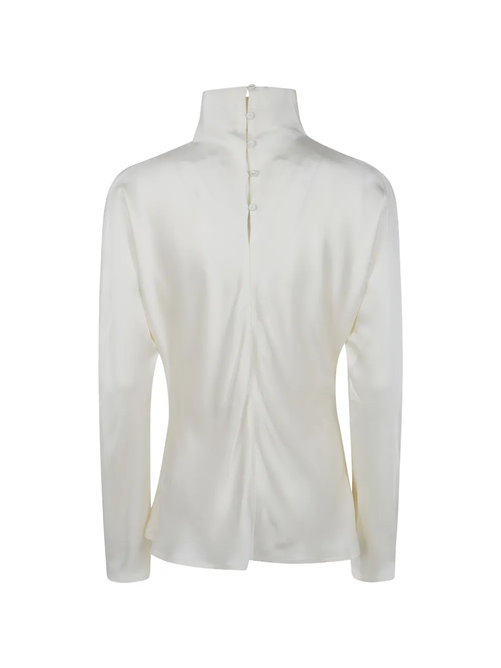 Róhe High-neck Button-back Top in Neutrals, view 2