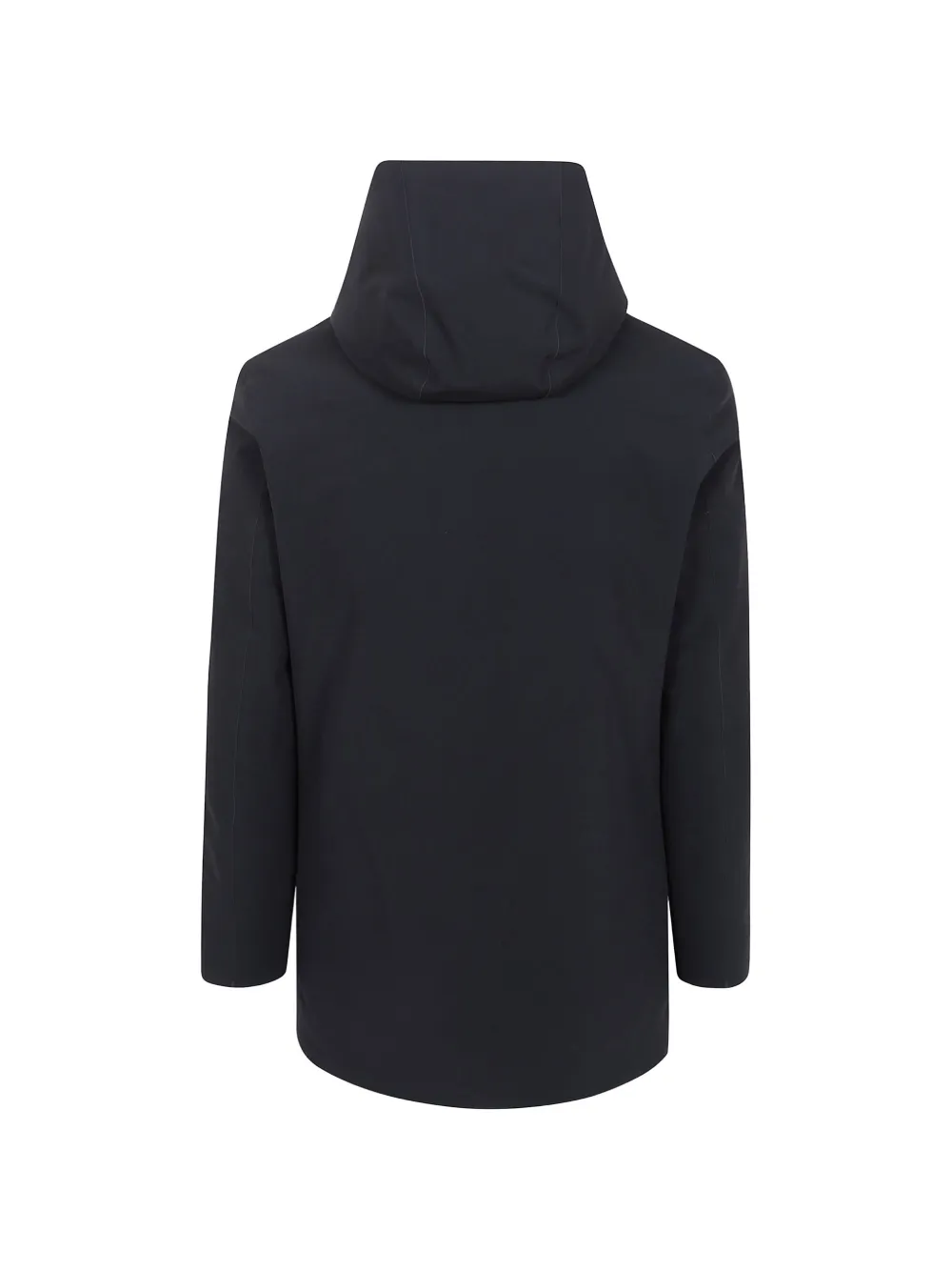 Rrd Surflex Winter Down Hooded Press-stud Parka In Black