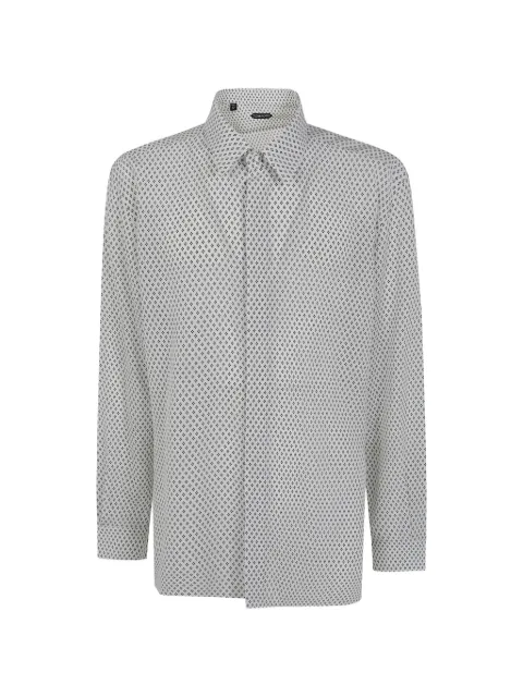 TOM FORD diamond-print silk shirt