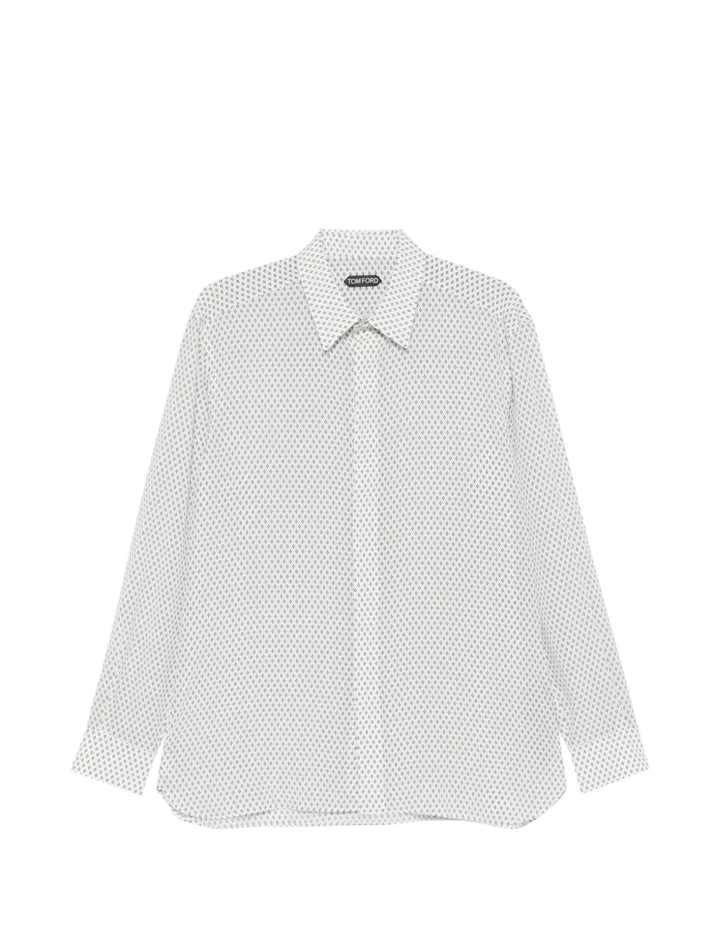 TOM FORD Overhemd met diamantprint Wit