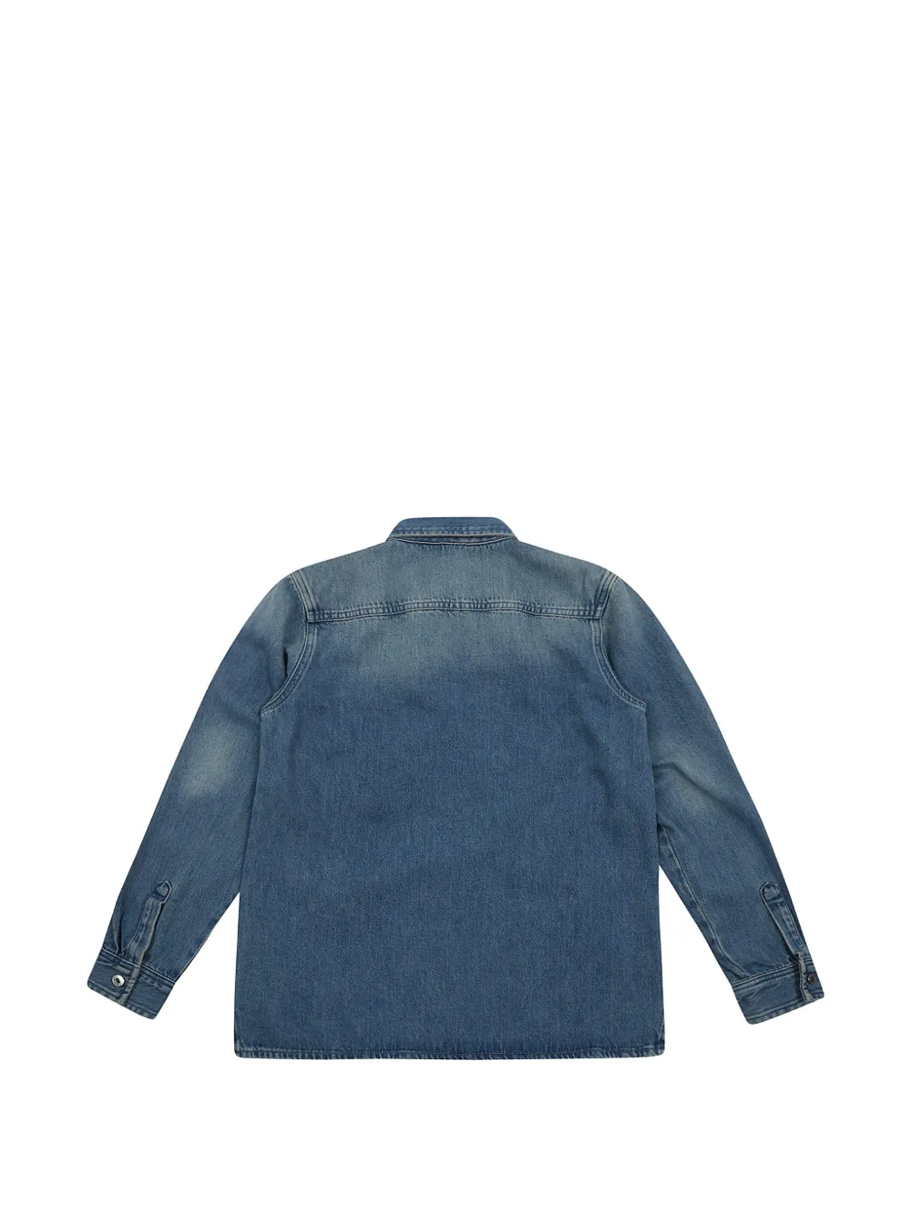 Off-White Kids Spijkershirt met logopatch Blauw