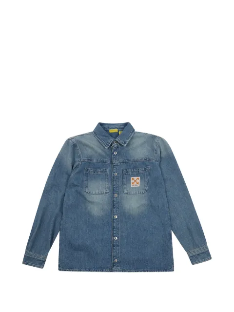 Off-White Kids logo-patch denim shirt