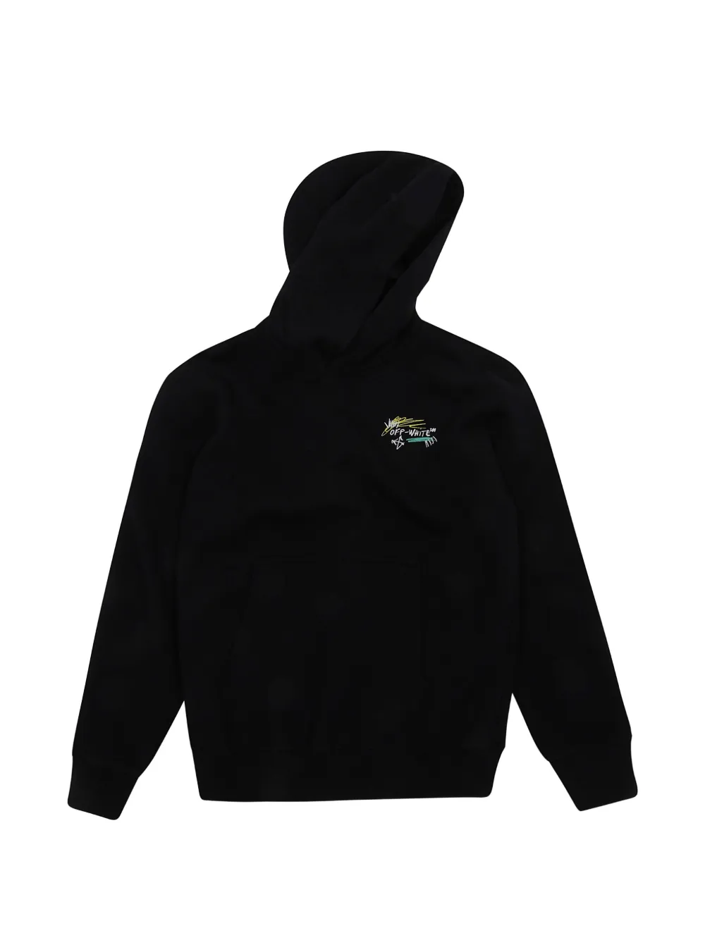 Off-White Kids Arrow Scrible cotton hoodie - Nero