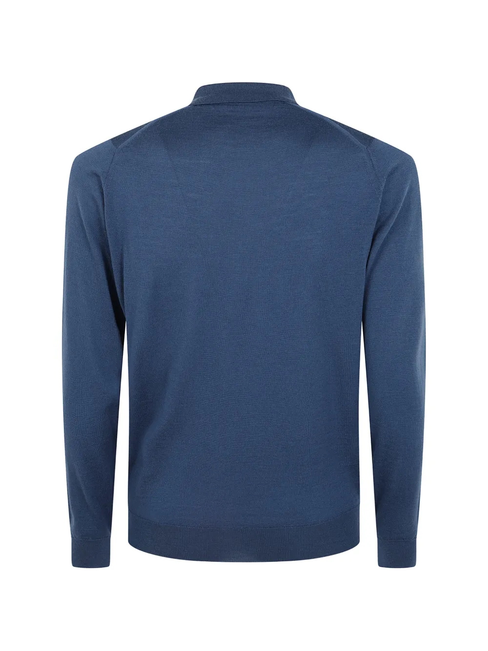 John Smedley Poloshirt met lange mouwen Blauw