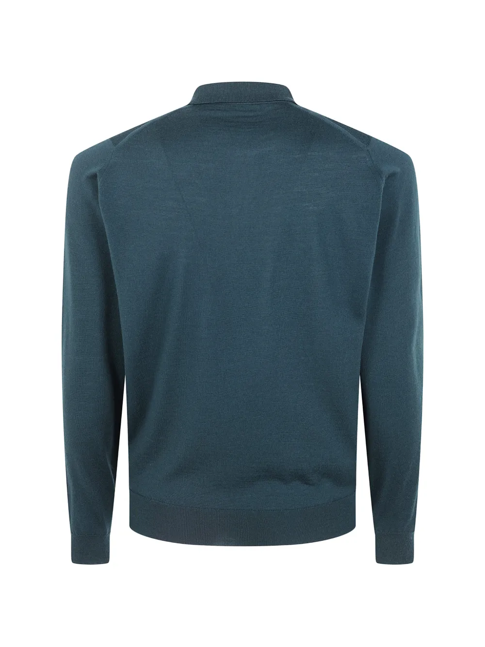 John Smedley Poloshirt met lange mouwen Groen