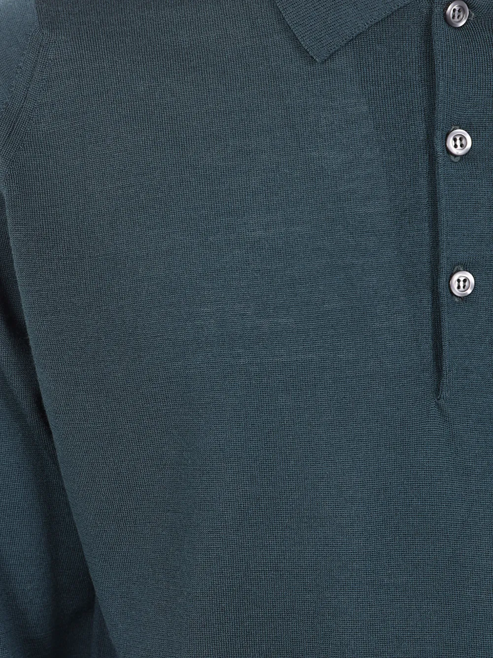 John Smedley Poloshirt met lange mouwen Groen