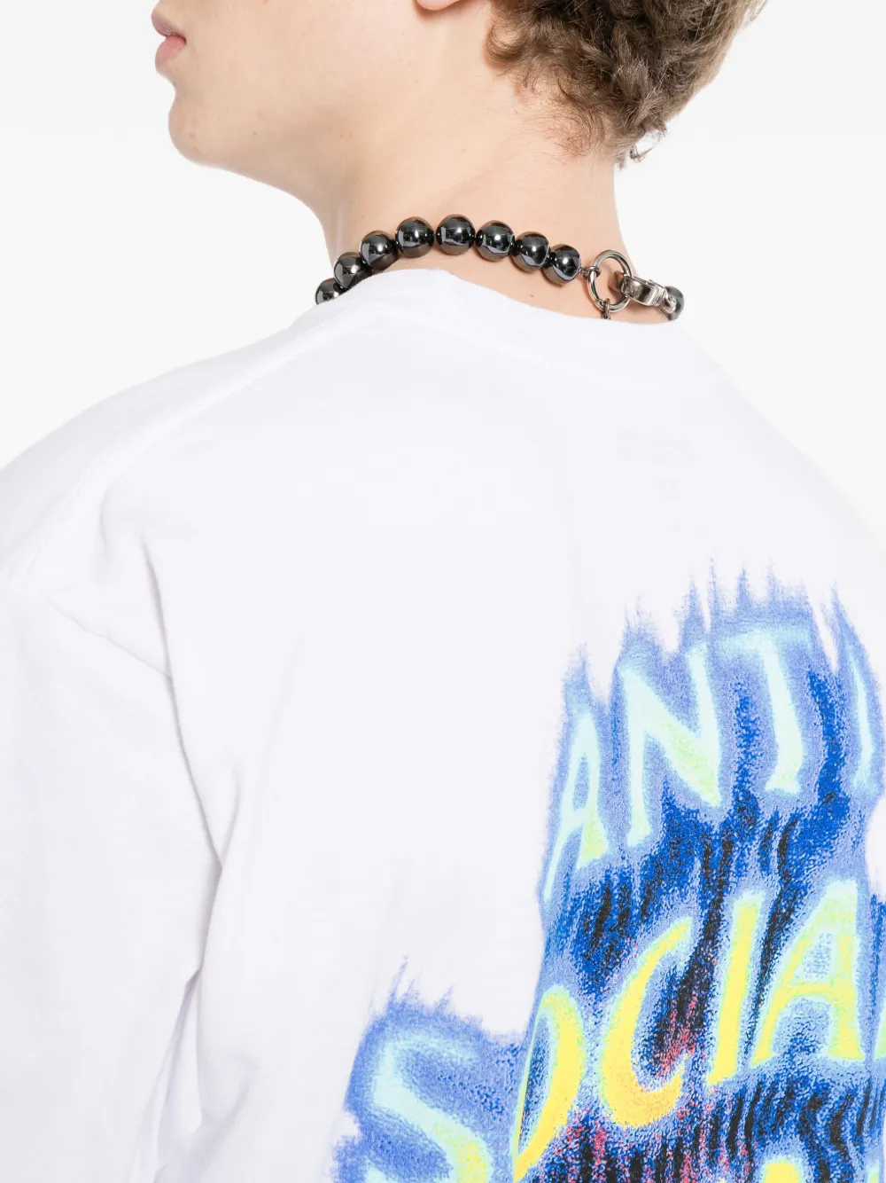 Anti Social Club T-shirt met logoprint Wit