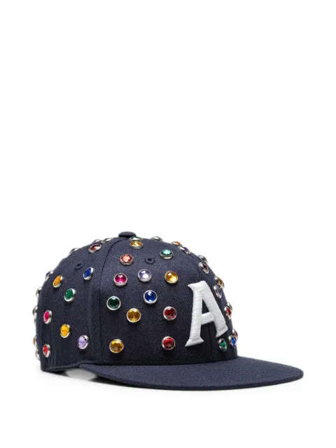 Anti Social Social Club crystal-embellished logo-patch cap