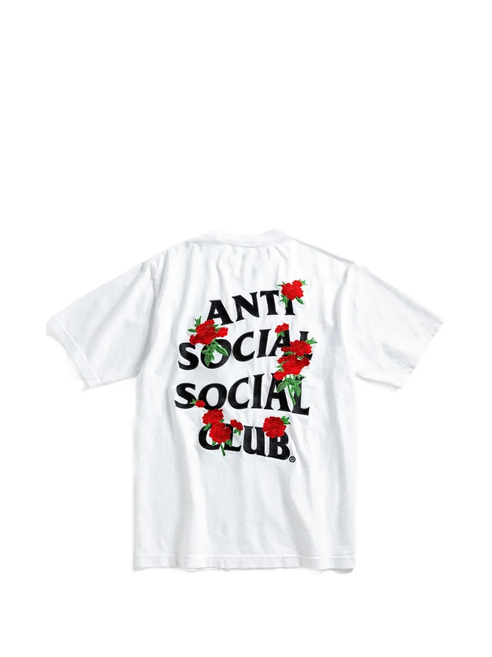Anti Social Club Rose Kotch T-shirt met borduurwerk Wit
