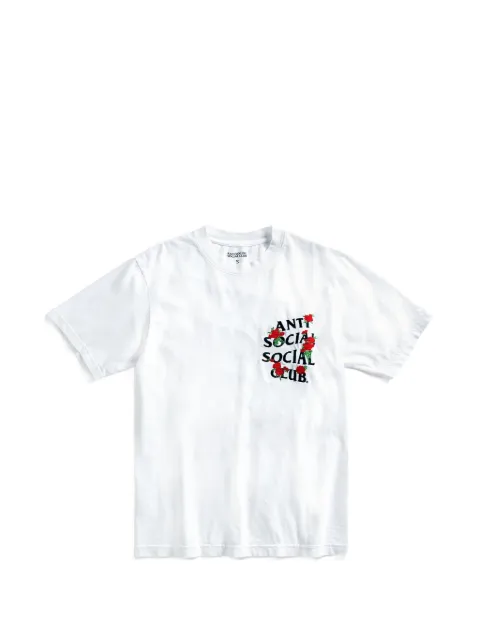Anti Social Social Club embroidered Rose Kkotch T-shirt