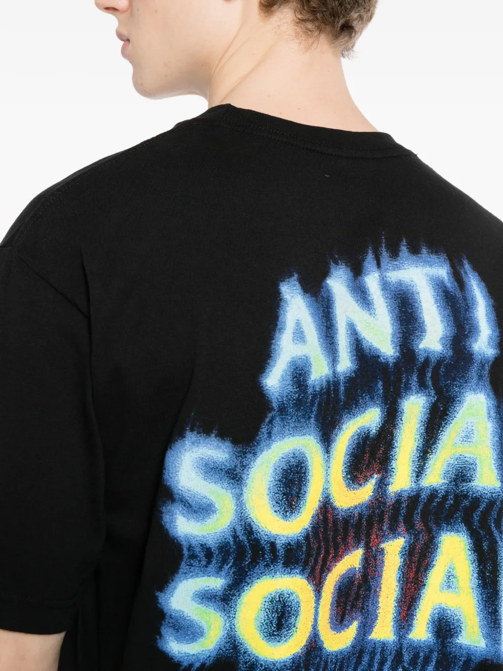 Anti Social Club Katoenen T-shirt met logoprint Zwart