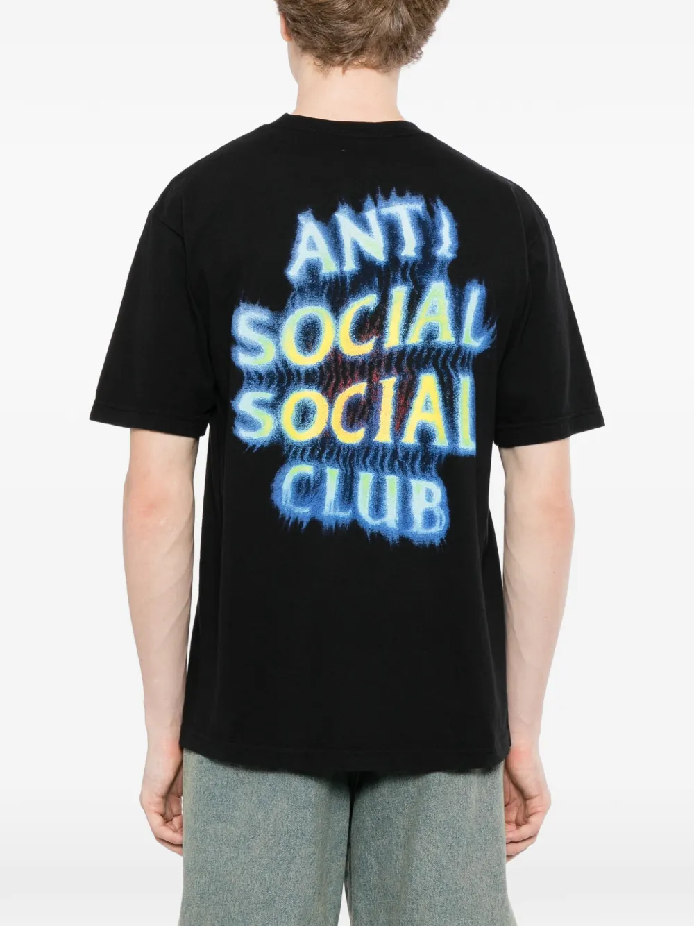 Anti Social Club Katoenen T-shirt met logoprint Zwart
