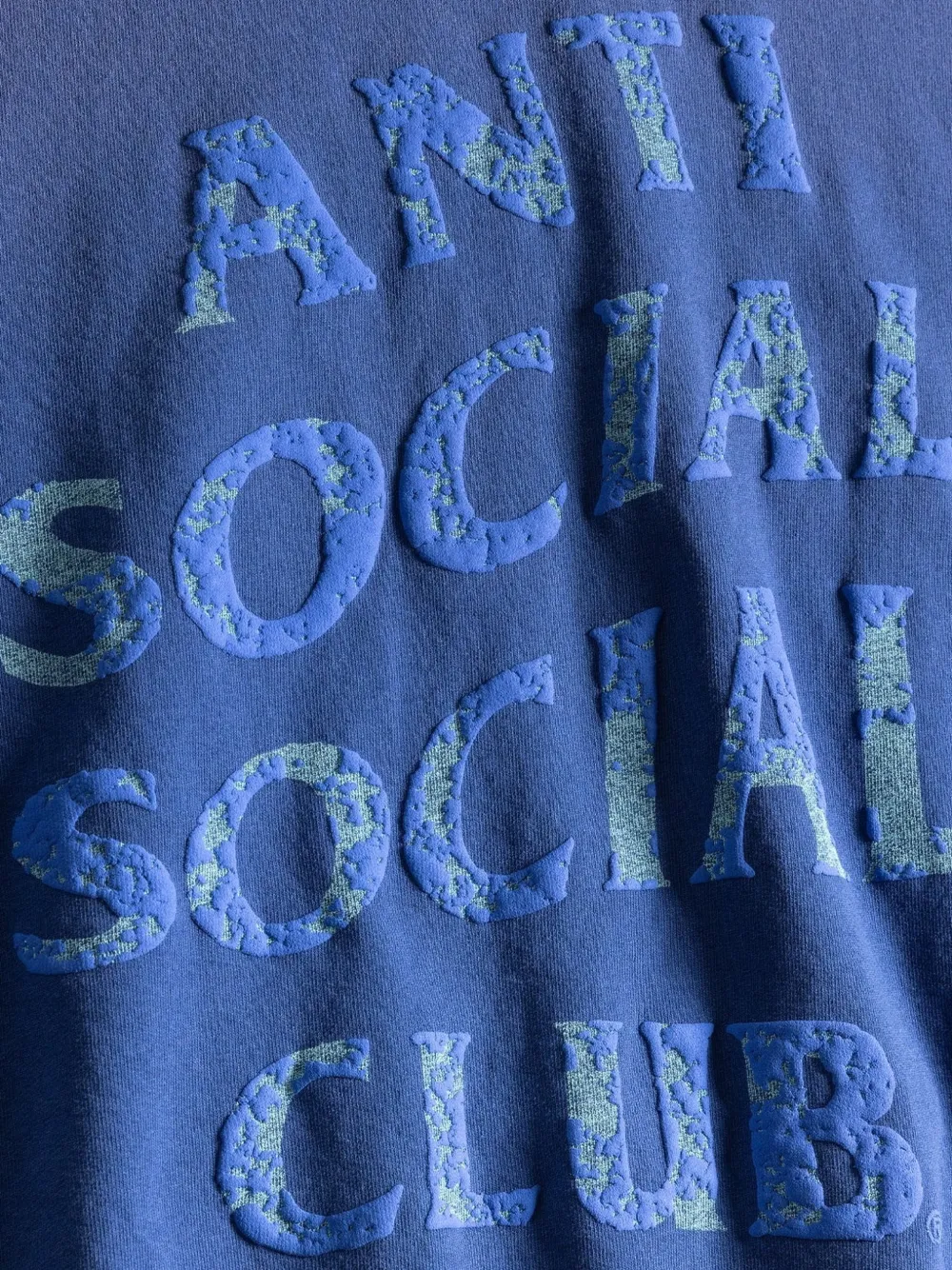 Anti Social Club Weathered Mind Games hoodie Blauw