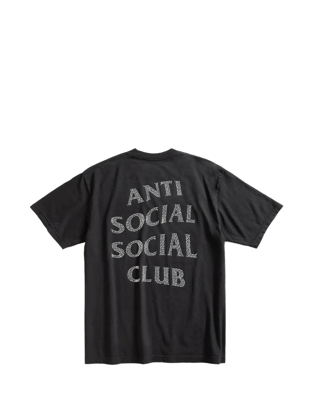 Anti Social Club T-shirt met logo van stras Zwart
