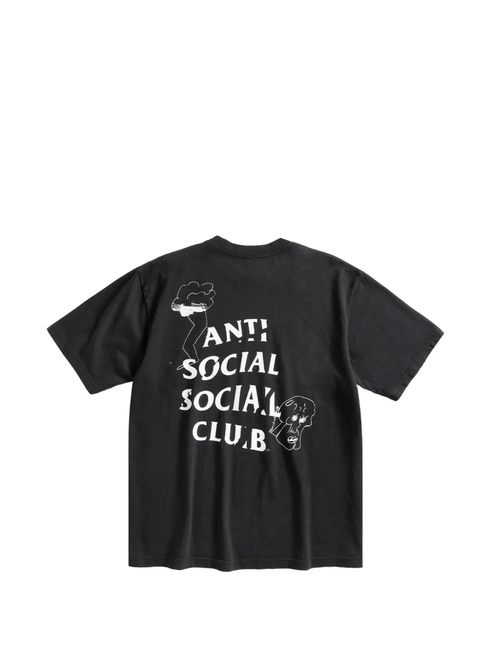 Anti Social Club T-shirt met print Zwart