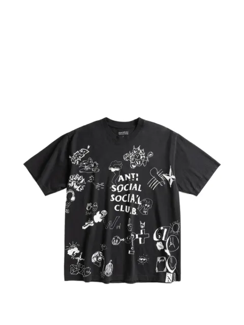 Anti Social Social Club T-shirt med illustreret tryk