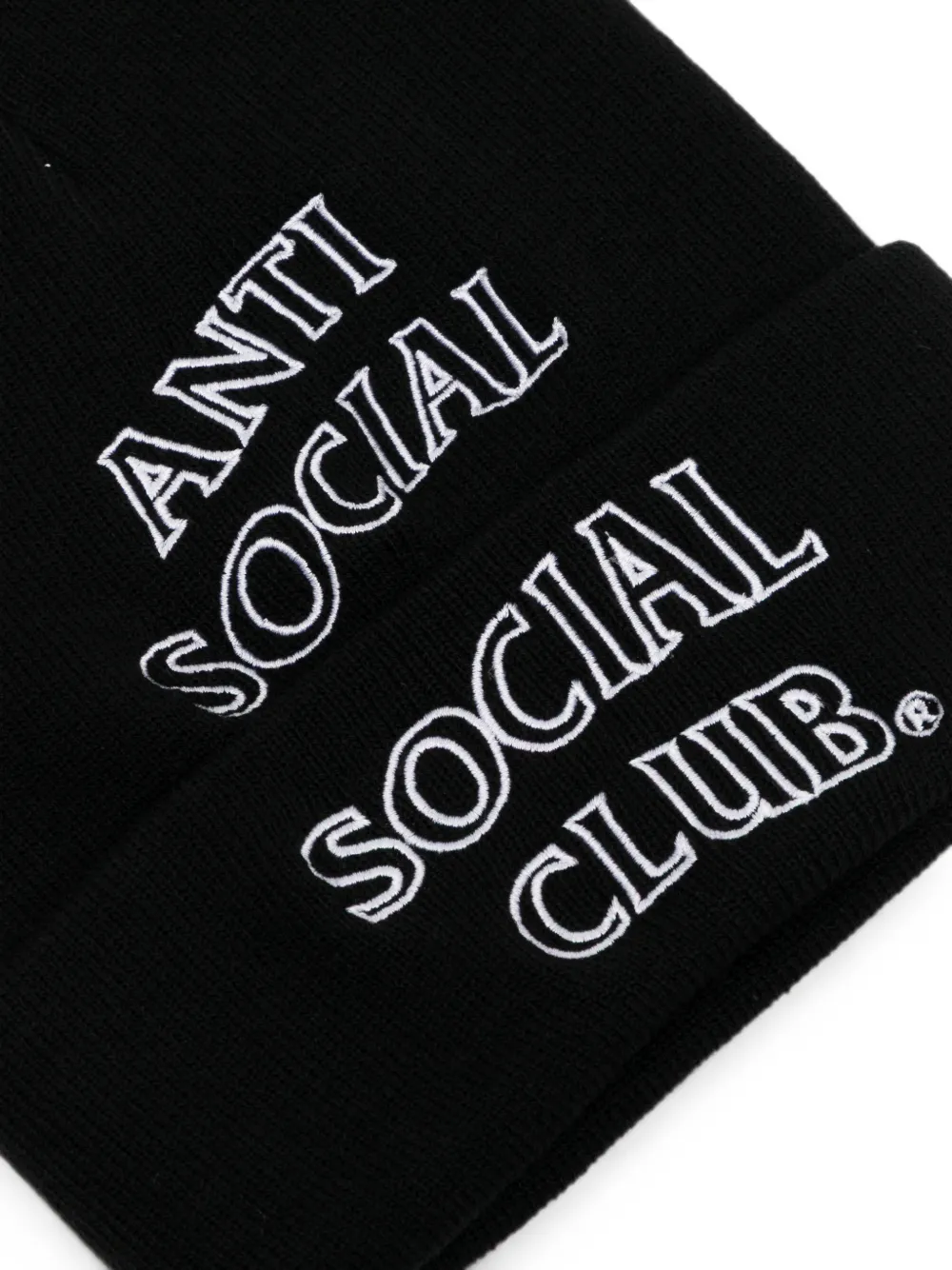 Anti Social Club Muts met geborduurd logo Zwart