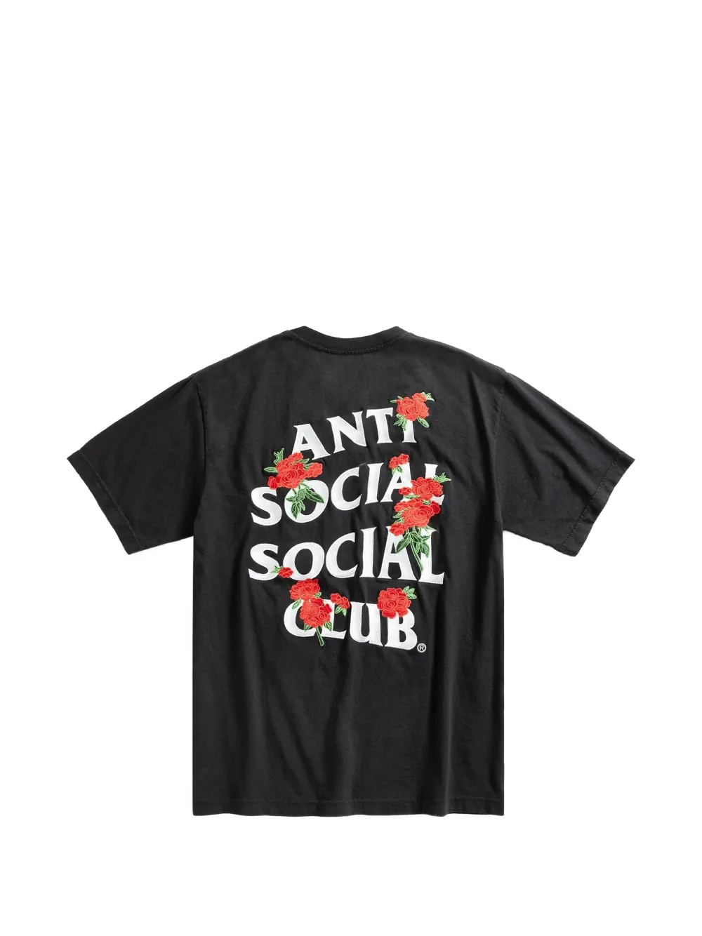 Anti Social Club Rose Kotch T-shirt met borduurwerk Zwart
