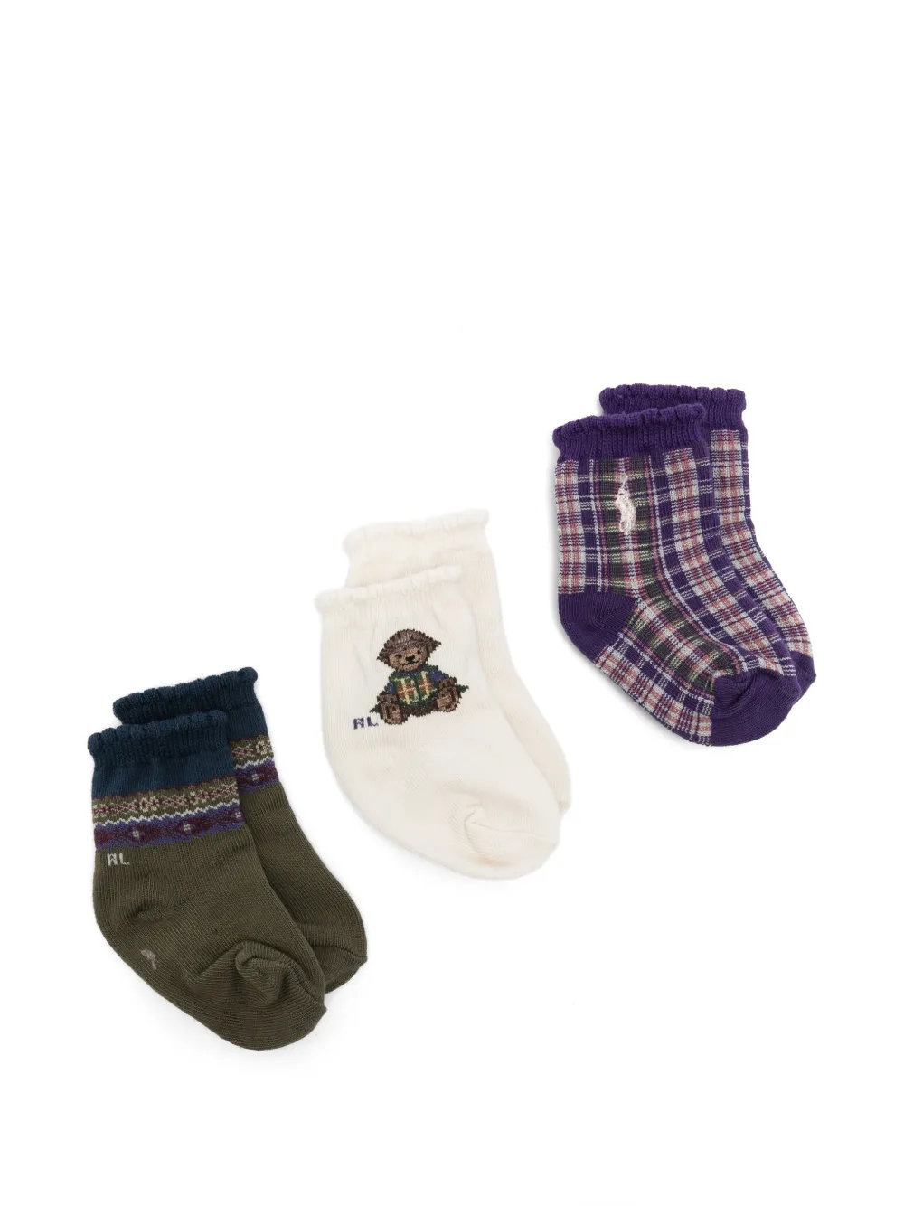POLO RALPH LAUREN KIDS Calzini Polo Bear a quadri - Toni neutri