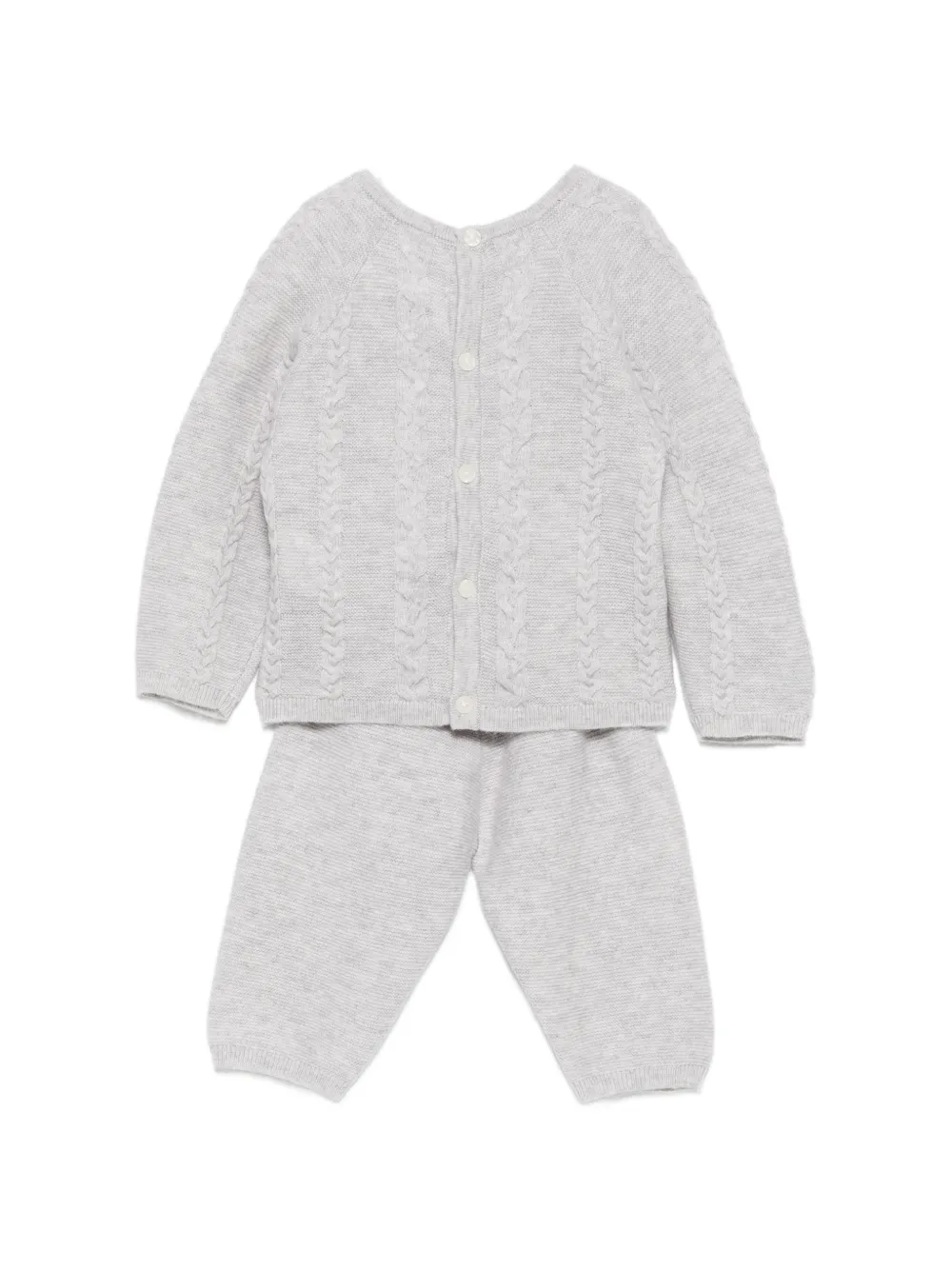 Tartine Et Chocolat Kabelgebreid vest en broek Grijs